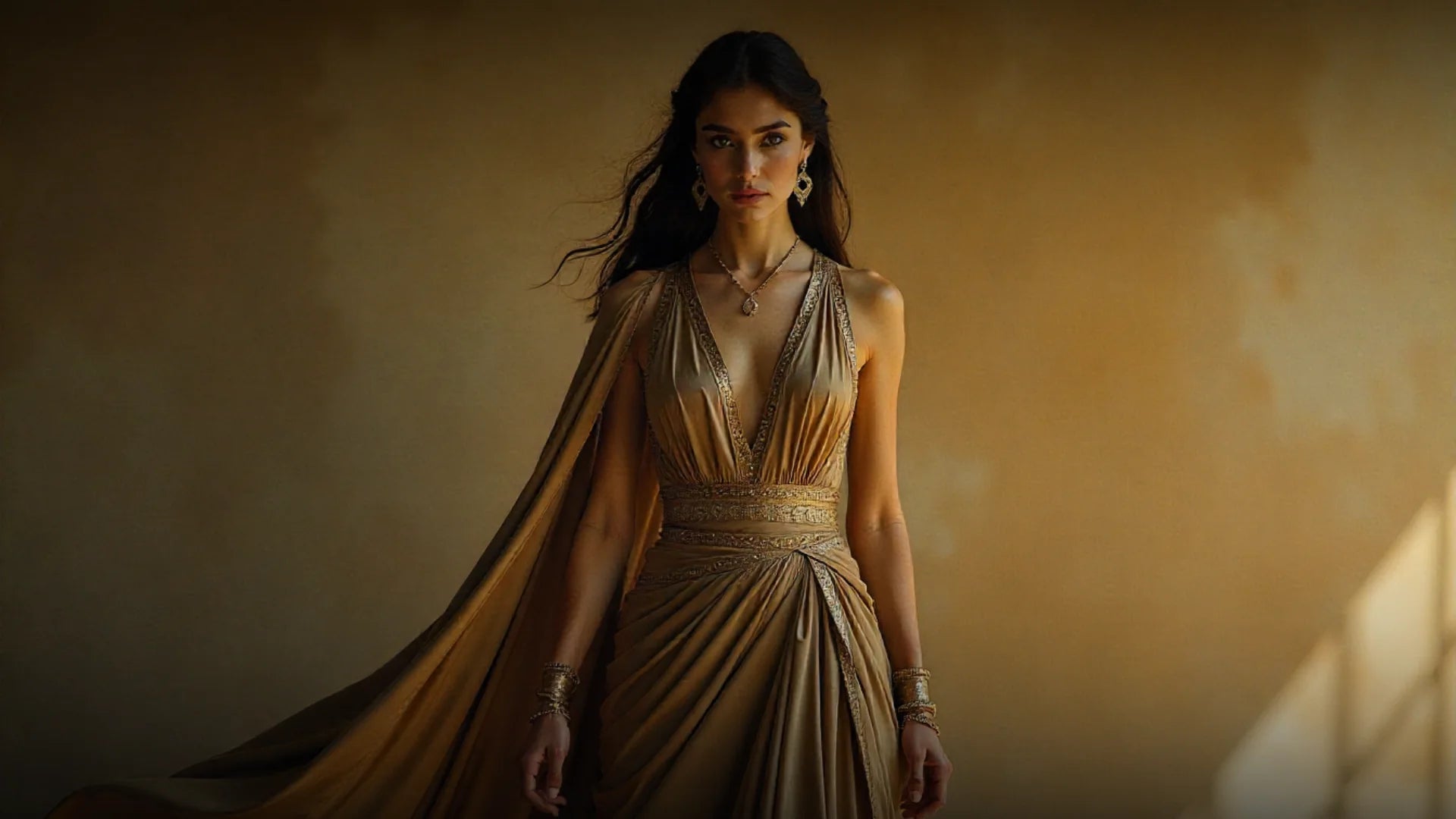 Girl wearing Indo-Arabic Dress 