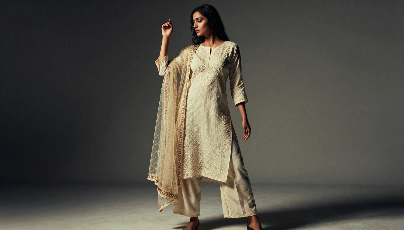 Chikankari Kurta Set For Women: How To Choose The Right Set (Fabric, Lining, Dupatta, Fit)