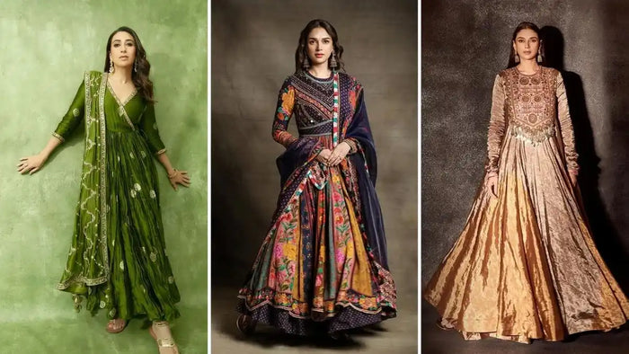 Maya Anarkali in Mist Rose