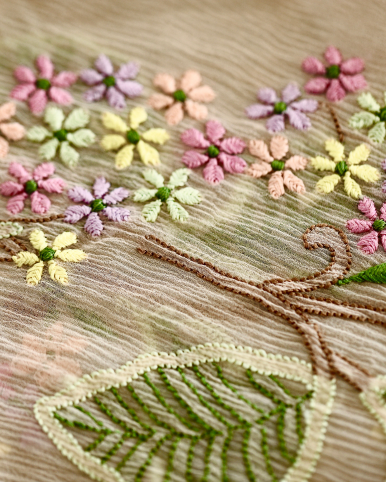 Blooming Vine Shirt - Sheer Chiffon Chikankari Shirt