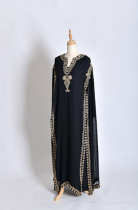 Zeba Black Kaftan - Luxury Kaftan Dress