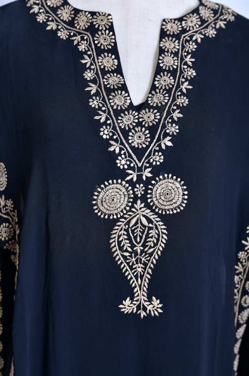 Zeba Black Kaftan - Luxury Kaftan Dress