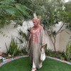 Olive Linen Gul Shurg