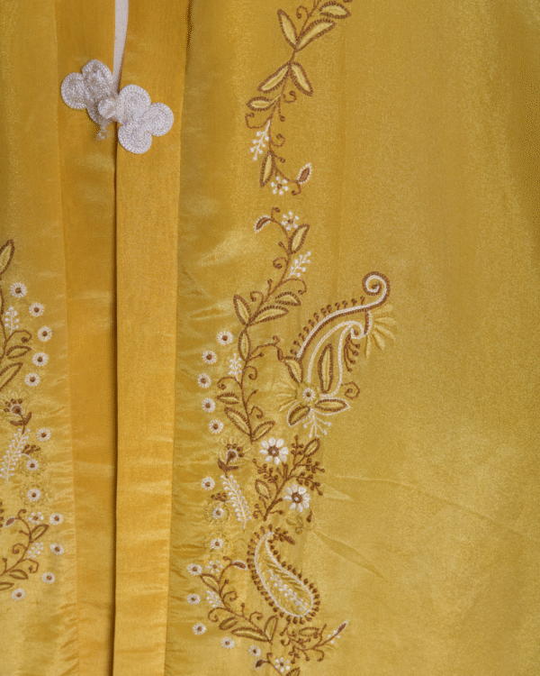 Zaed-E-Khubsurat, Long Tissue Jacket - Yellow