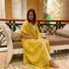 Zaed-E-Khubsurat, Long Tissue Jacket - Yellow