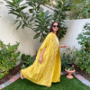 Zaed-E-Khubsurat, Long Tissue Jacket - Yellow
