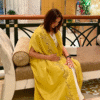 Zaed-E-Khubsurat, Long Tissue Jacket - Yellow